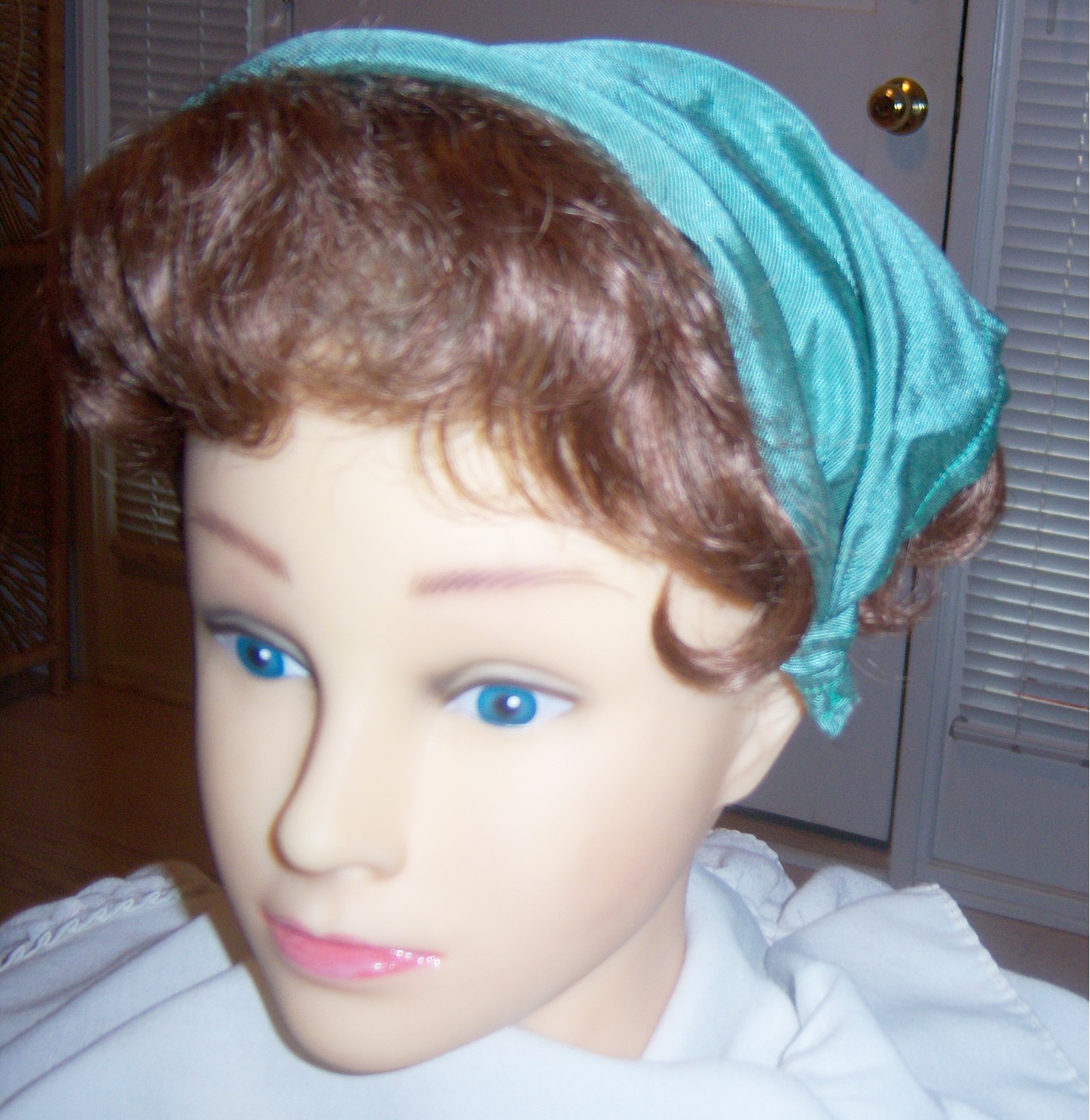 Girl's Green Satin-look Hat